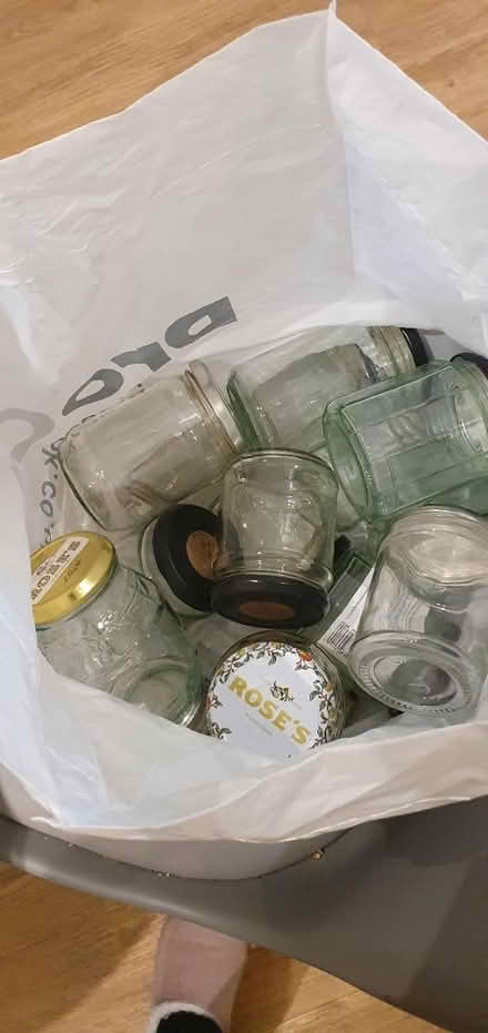Photo of free Large bag clean jam jars (Godalming) #1