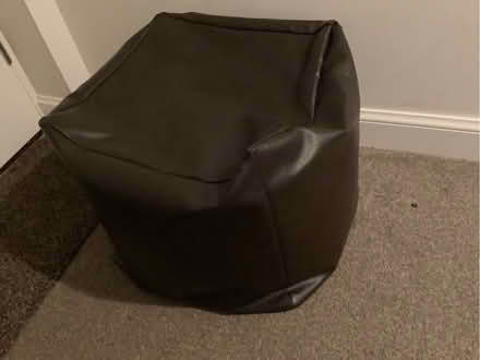 Photo of free Brown faux leather cube pouffe (Cottingham HU16) #2