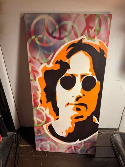 Photo of free john lennon screen print painting (Sunset park) #1