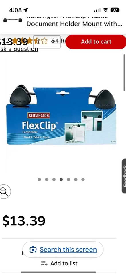Photo of free Kensington flex clip for documents (Petworth/16th St Heights) #2