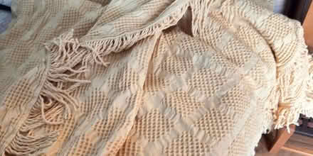 Photo of free Double mustard yellow candlewick bedspread/throw (Newlyn TR18) #1