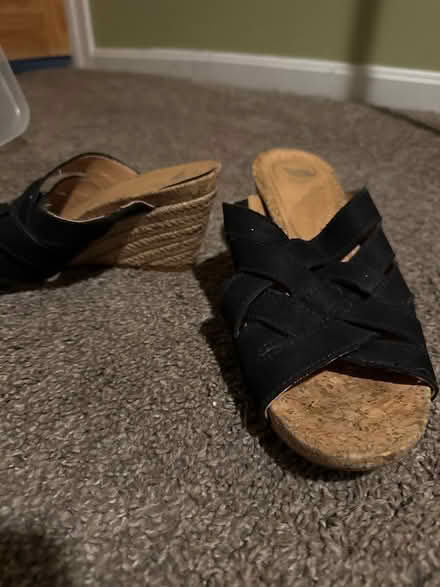 Photo of free Size 9 peep toe corkscrew wedge (Severn) #2