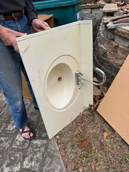 Photo of free Bathroom vanity, mirror and sink (Peachtree Corners) #4