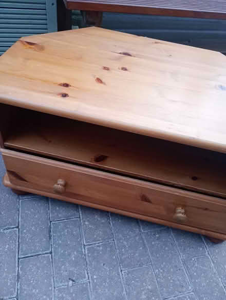 Photo of free Pine. TV stand with drawer (Morecambe) #1