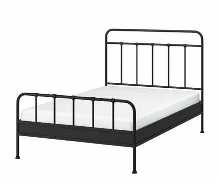 Photo of Black powder-coated steel bed frame (Dublin) #1