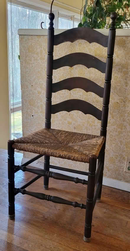 Photo of free High back chair w/wicker seat (South Salem) #1
