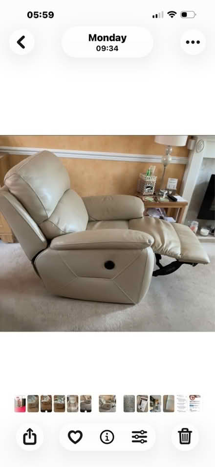 Photo of free 3 seater recliner sofa & recliner armchair (Poplars SG2) #1