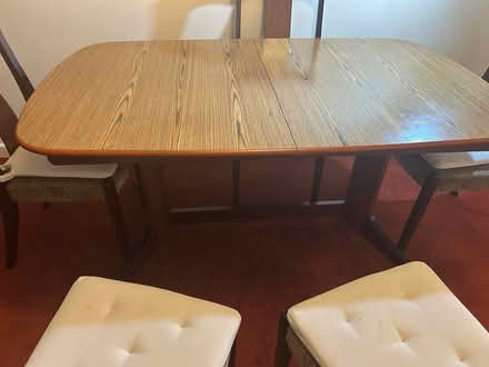 Photo of free Wooden table with 5 chairs (Blackpool, highfield) #3