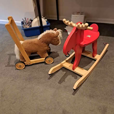 Photo of free Moose Rocker and Push along Walker (Wrexham LL13) #1
