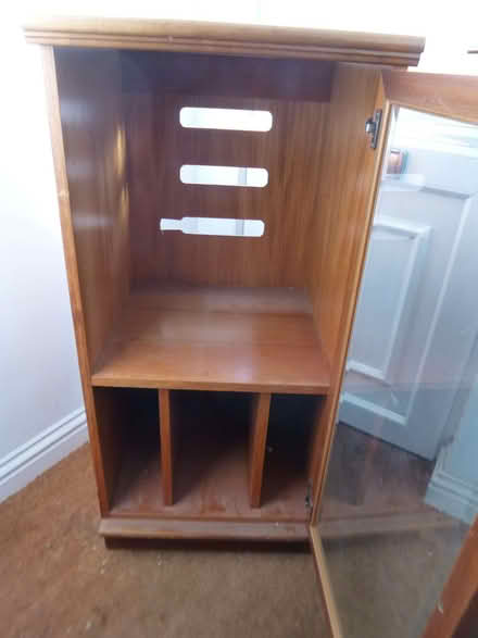 Photo of free A teak hifi cabinet with record storage (Patchway BS34) #2