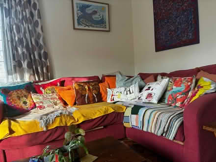 Photo of free Big Red corner sofa (Elan Village LD6) #1