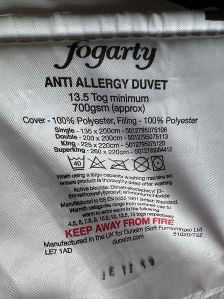 Photo of free Superking duvet. (AB15) #3