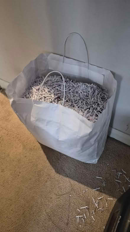 Photo of free Bags of white shredded paper (Garston WD25) #1