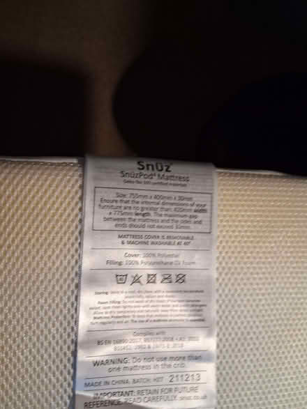 Photo of free Snuzpod 4 mattress (Stroud GL5) #2