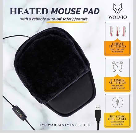 Photo of free USB heated mouse pad hand warmer (Above Oakland Zoo) #1