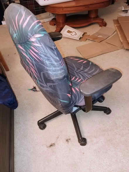 Photo of free Swivel office chair, covered (Newport News, Bruton Ave) #2