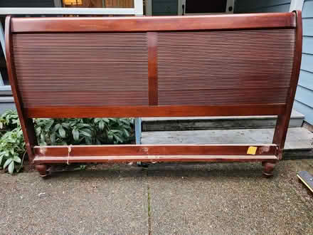 Photo of free king size bed solid wood (yelm, wa.) #1