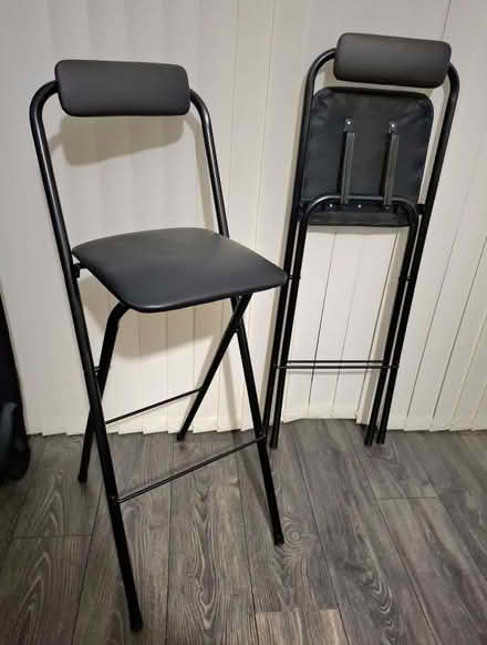 Photo of free Foldable Bar Chairs x 2 (Withystakes ST9) #2