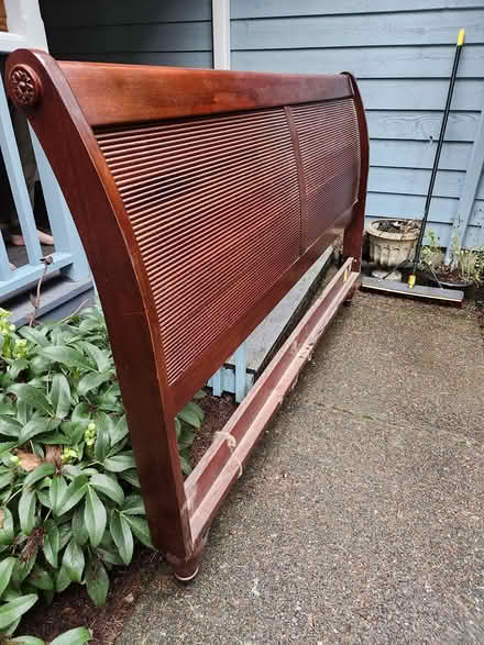 Photo of free king size bed solid wood (yelm, wa.) #2