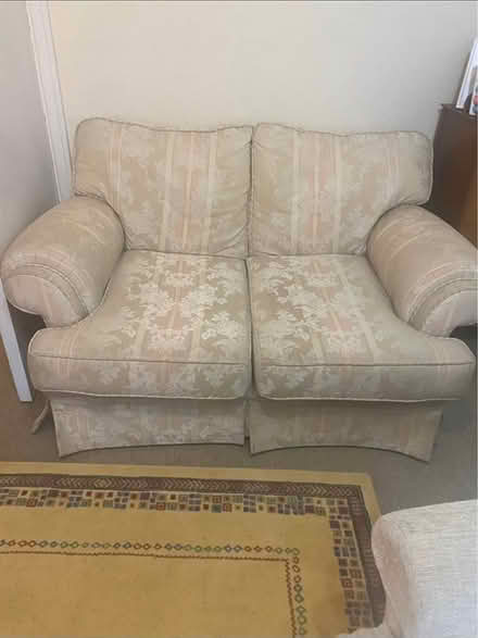 Photo of free 2 seater Sofa & poufee (EX3) #1