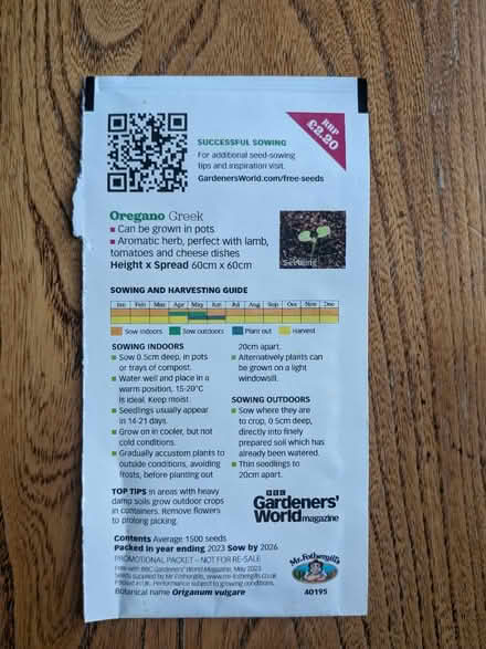 Photo of free Oregano seeds (Howlands, AL7) #2