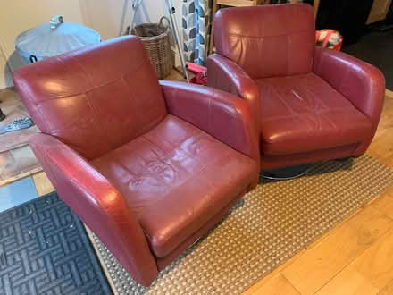 Photo of free Pair of leather armchairs (St Martin’s school, CM13) #1