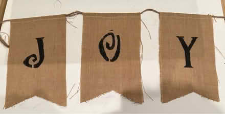 Photo of free Shabby chic Xmas banner: “Joy” (Hale/Llagas in Morgan Hill) #1