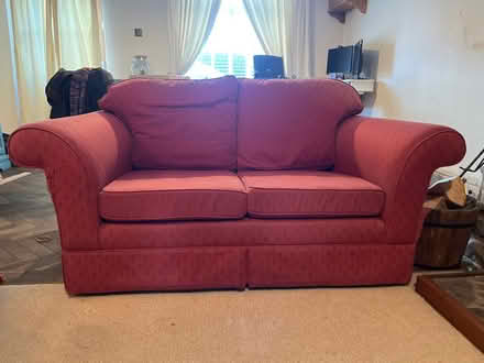 Photo of free Laura Ashley red sofa (Biddulph Moor ST8) #1