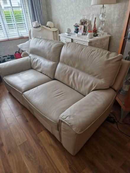 Photo of free Cream leather coach (Milltown) #1
