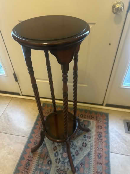Photo of free Tall dark wood plant stand (Damascus,MD) #2