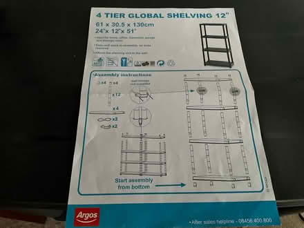 Photo of free 4-tier shelf unit (Sandbach Heath CW11) #1