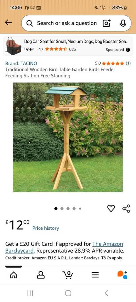 Photo of Bird Table (Thornton FY5) #1