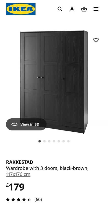 Photo of free 3 door IKEA wardrobe (Shiregreen S5 0AN) #3