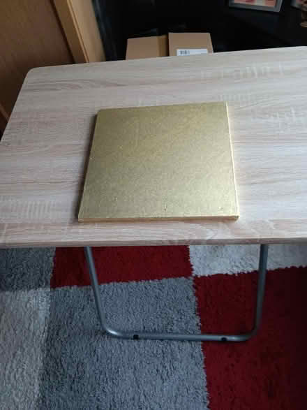 Photo of free 27cm square gold cake base (Ilkeston DE7) #1