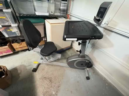 Photo of free Stationary Bike w/laptop desk (Mercer Island) #2