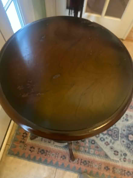 Photo of free Tall dark wood plant stand (Damascus,MD) #1