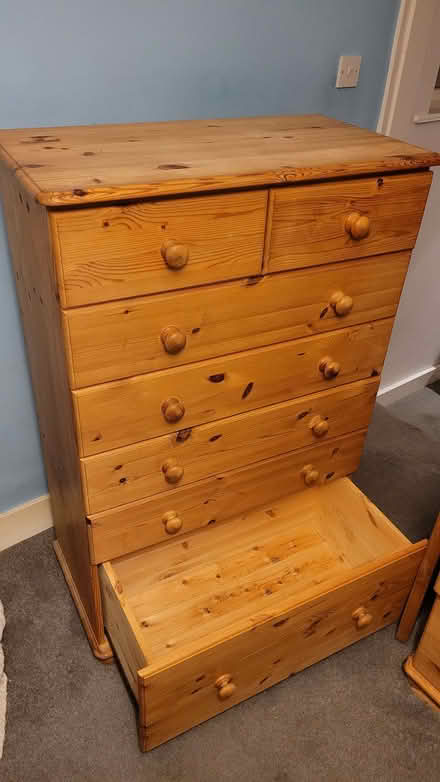 Photo of free matching tall and wide pine chests of drawers (Walton-on-Thames KT12) #2