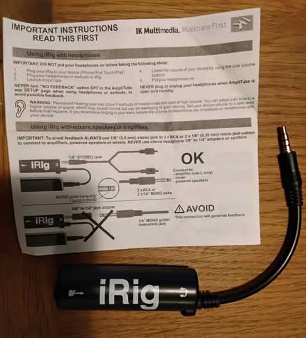 Photo of free iRig interface for iPad or iPhone (BA5 Wells) #1