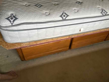 Photo of free Under bed drawer/wood bedframe (Drexel Hill) #1
