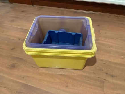 Photo of free Various size plastic storage boxes (Greaves LA1) #2