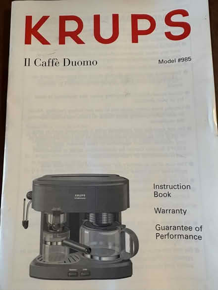 Photo of free Krups Il Caffe' Duomo (San Carlos) #2