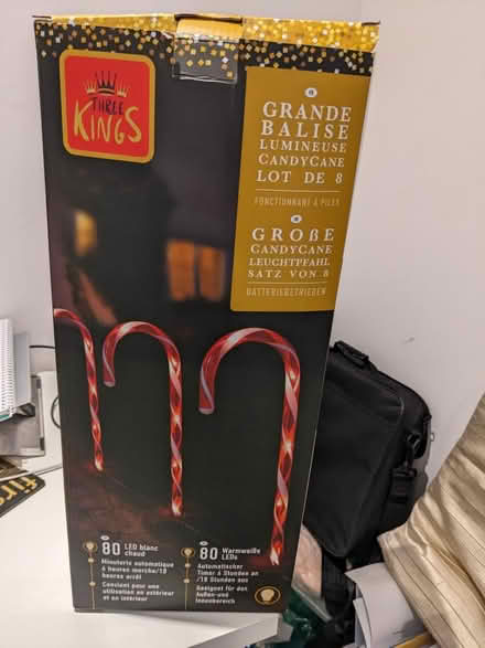 Photo of free Candy canes - Xmas decorative light (Tingley, Leeds/wakey WF3) #1