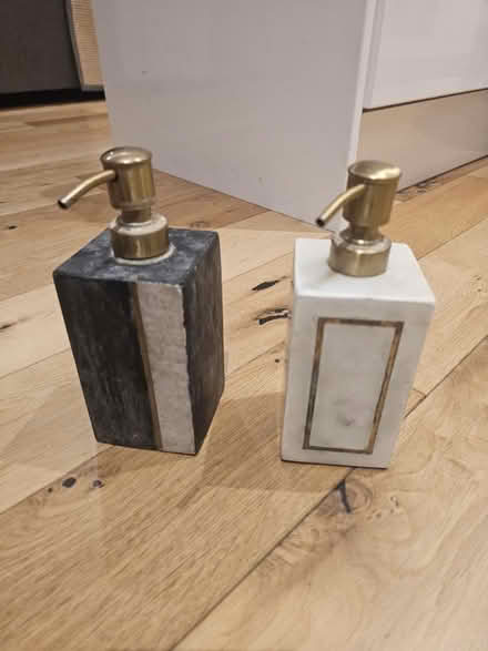 Photo of free Two genuine marble soap dispensers (Oval Quarter SW9) #1