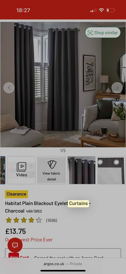 Photo of free Grey curtains (Carshalton) #4