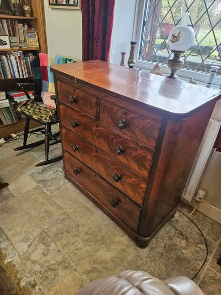 Photo of free Antique mahogany chest of drawers (Tockholes BB3) #1