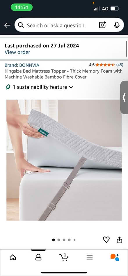 Photo of free King size mattress topper (Bexleyheath DA7) #3