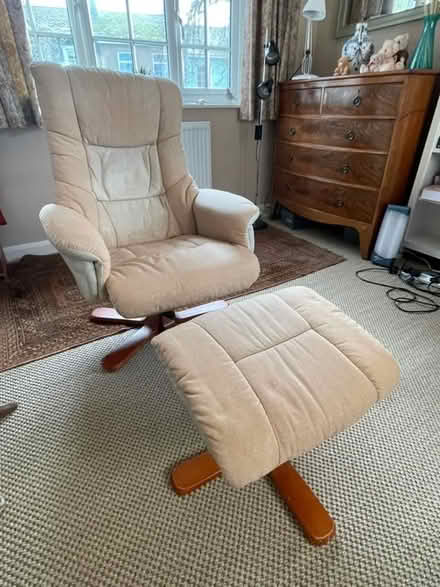 Photo of free Reclining Chair with footstool (Penzance TR18) #1