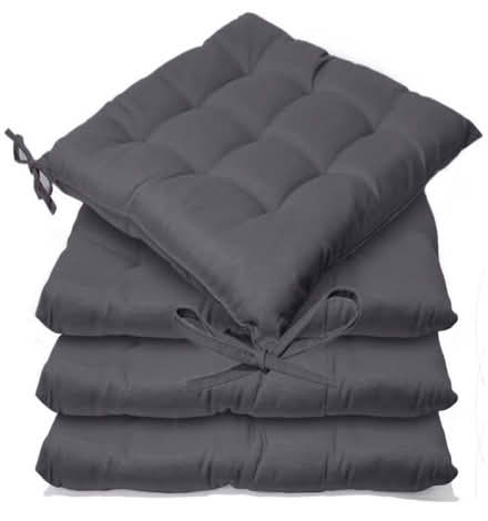 Photo of free 4x seat pad chair cushions grey (North Laines) #1