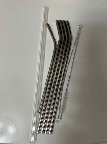 Photo of free New Lot of Metal Straws + (UES) #1