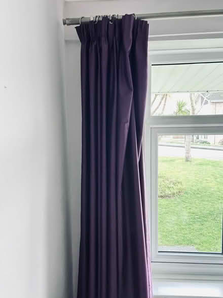 Photo of free Pair purple curtains (Rayleigh SS6) #2